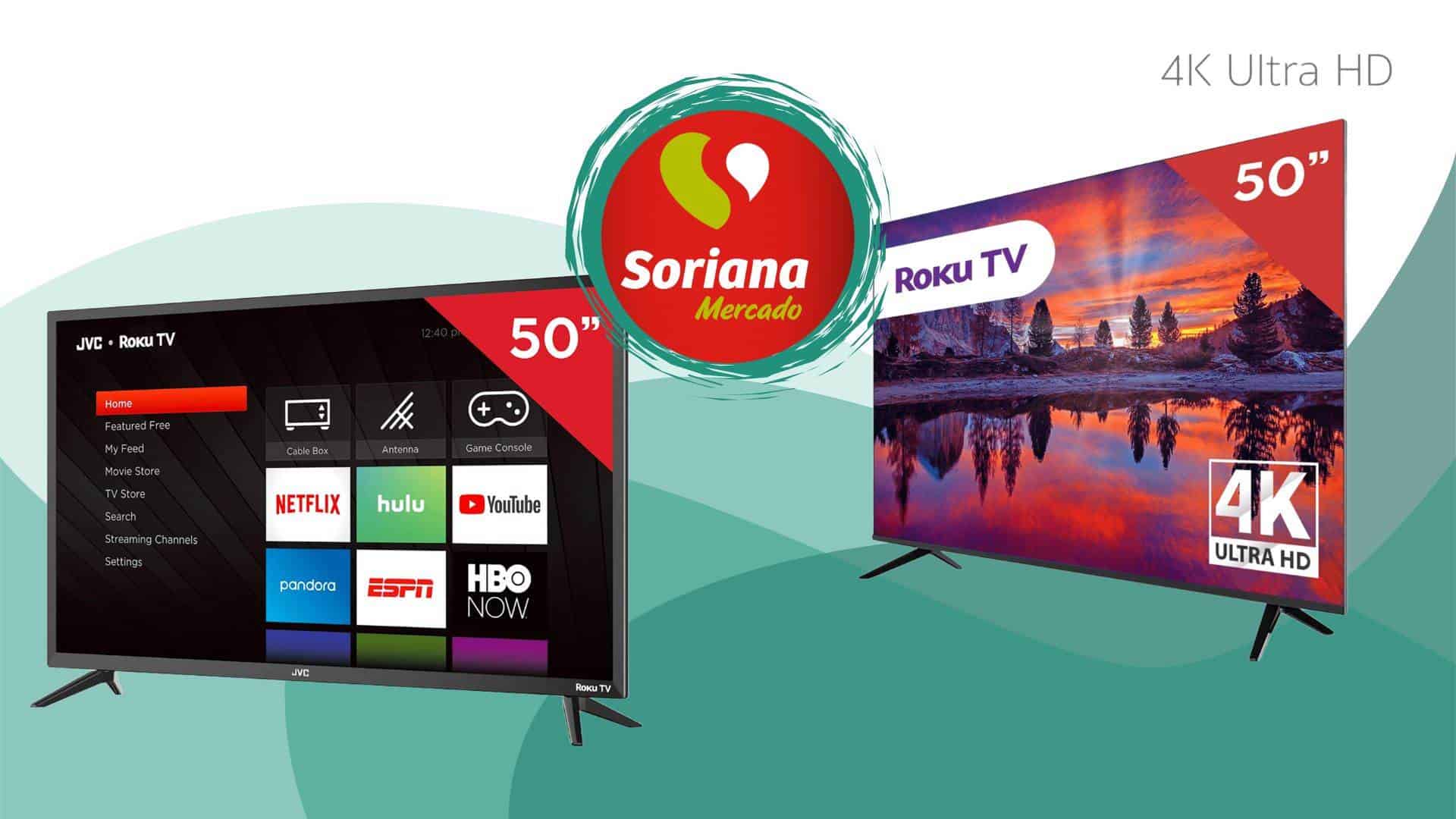 FOTO: Soriana puso en oferta smart TV de 50 pulgadas.