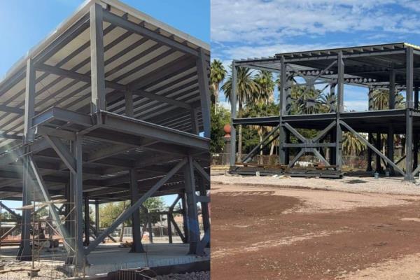 Así va la nueva plaza comercial y vinatería en los terrenos del Ingenio en Los Mochis
