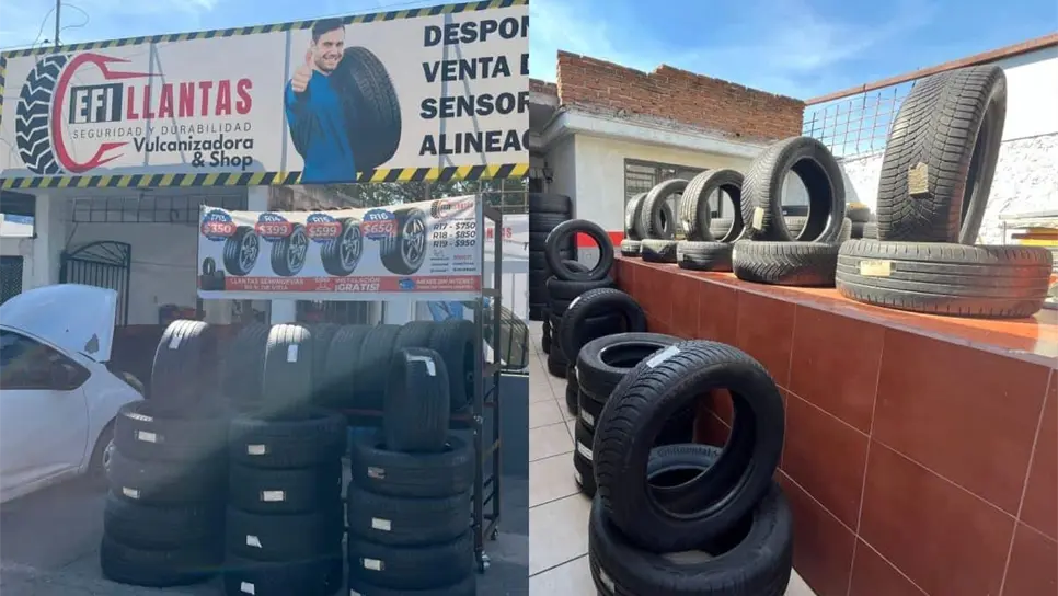FOTO : Esta llantera de Culiacán repara gratis neumáticos afectados por ponchallantas