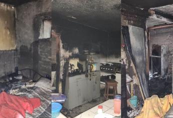 Se incendia casa de abuelitos en Juan José Ríos; bomberos no acuden al lugar