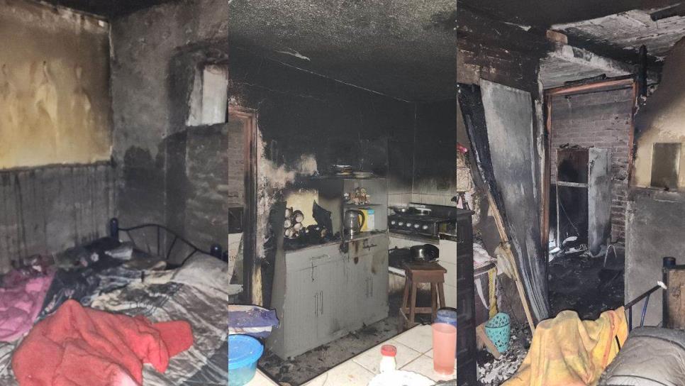 Se incendia casa de abuelitos en Juan José Ríos; bomberos no acuden al lugar