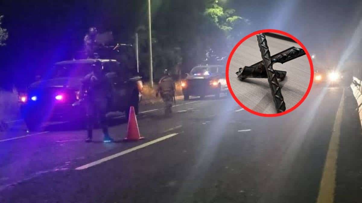 Arrojan "ponchallantas" sobre la Costerita en Culiacán; un tráiler resulta afectado