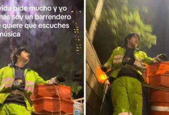 Macario, barrendero de CDMX, rompe en llanto tras escuchar su canción en la radio