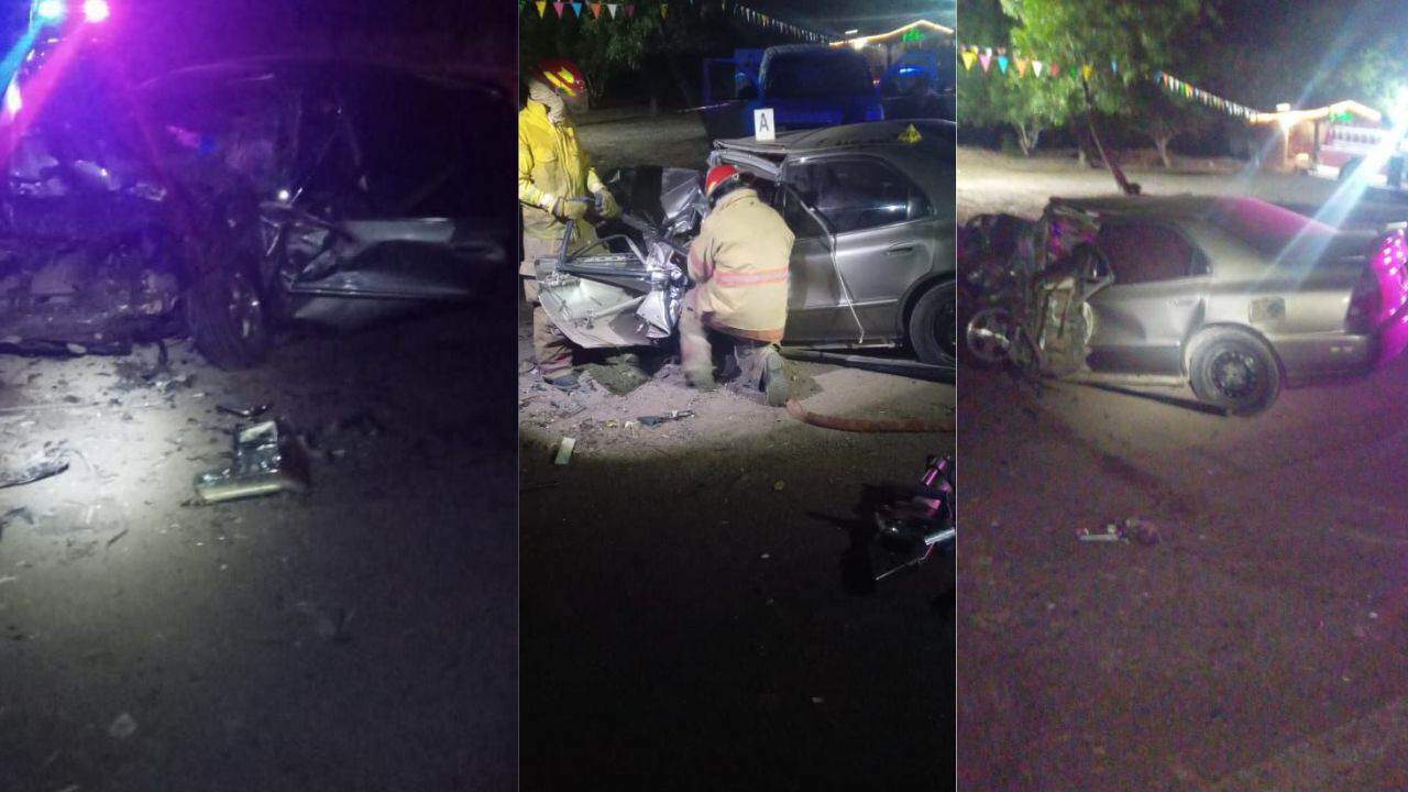 FOTO: Mueren dos vecinos de Jesús María Culiacán tres accidentarse en la México 15.