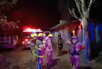 Incendio en una vivienda en la colonia 6 de Enero de Guasave deja daños materiales