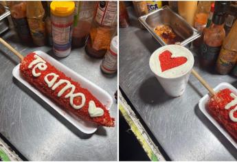 En Culiacán venden estos elotes y esquites personalizados para San Valentín ¿Se antojan?