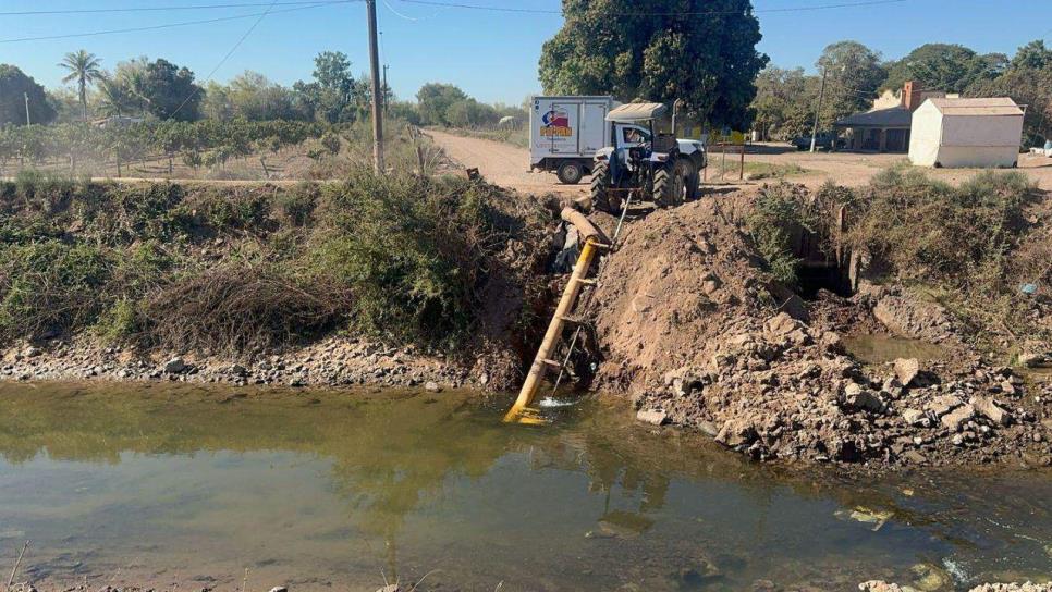 Así lucen los canales de Los Mochis: no alcanzan a abastecer las plantas de agua