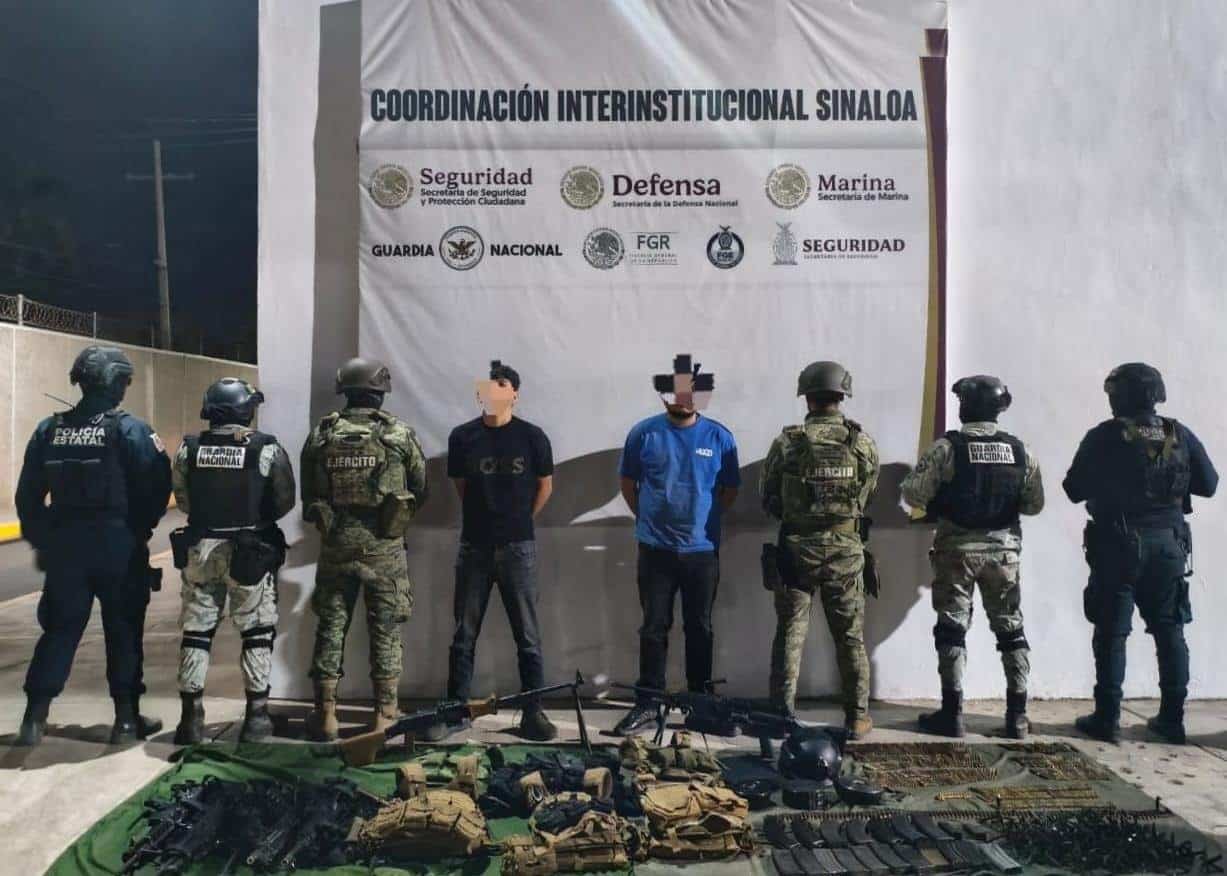 FOTO: Decomisan dos ametralladoras minimi en el Limón de los Ramos, Culiacán.