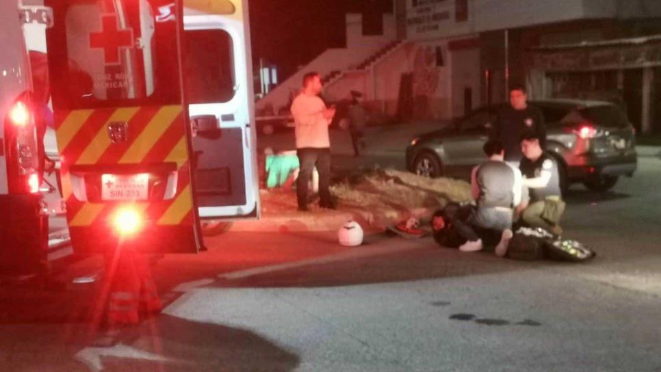 Camioneta arrolla a un motociclista en Los Huizaches, Culiacán