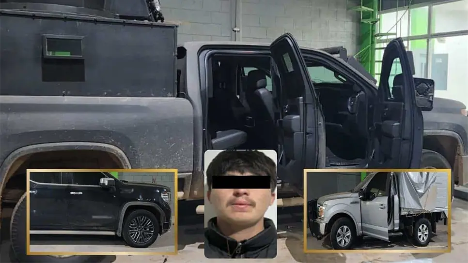 El detenido con parte de lo decomisado. FOTOS: FGR