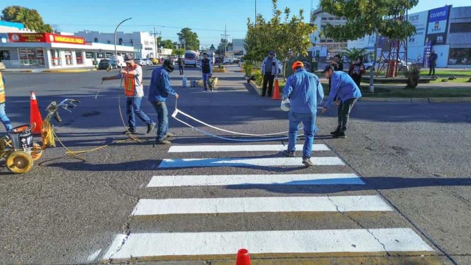 Rehabilitan pasos peatonales en Ahome; garantizan el derecho a la movilidad