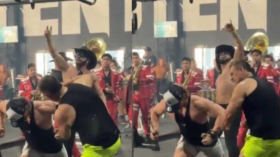 Poncho de Nigris se lleva a la banda para ejercitarse en el gimnasio | VIDEO