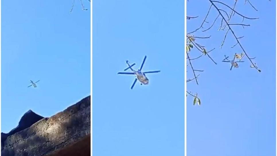 Helicópteros militares sobrevuelan en el sector sur de Culiacán | VIDEO