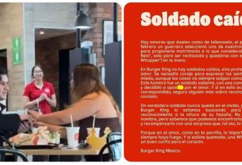 Burger King busca a soldado caído el 14 de febrero tras ser rechazado al pedir matrimonio