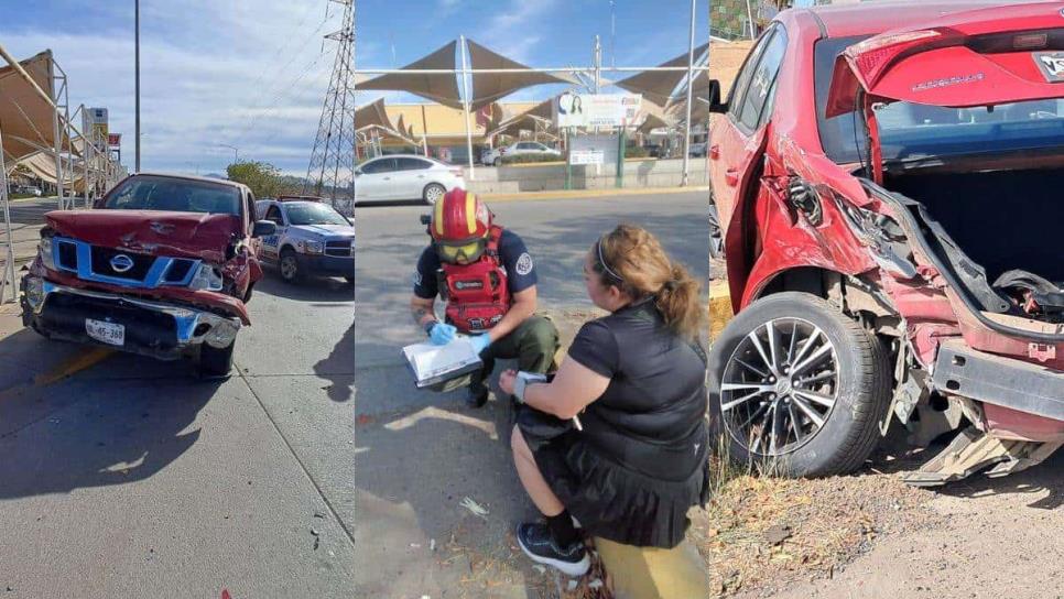 Dos mujeres resultaron lesionadas durante un choque por Las Torres en Culiacán 