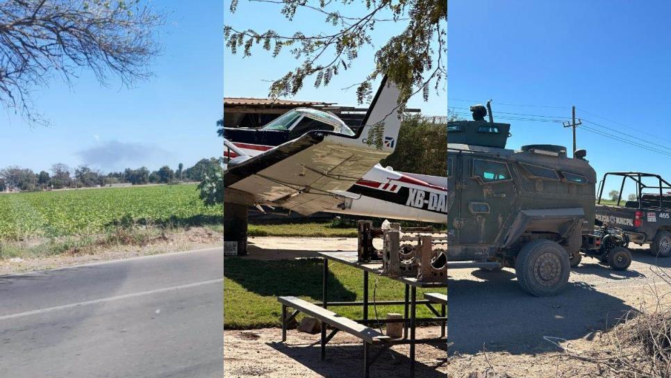 Tras falla en el motor cae avioneta Cessna cerca del ejido Macapul, Ahome