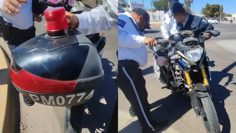 FOTO: Conductor atropella a un elemento de tránsito de Ahome en su moto y se da a la fuga 