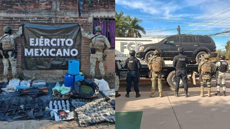 Vehículos blindados, armas y drogas fue lo que se aseguró en la sindicatura de Quilá