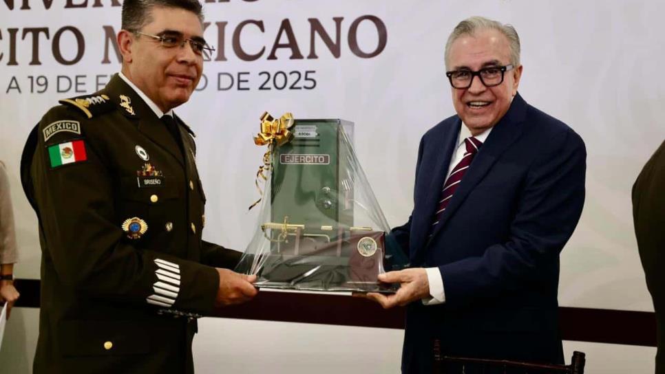 Rocha Moya agradece al Ejército Mexicano por su respaldo en materia de seguridad