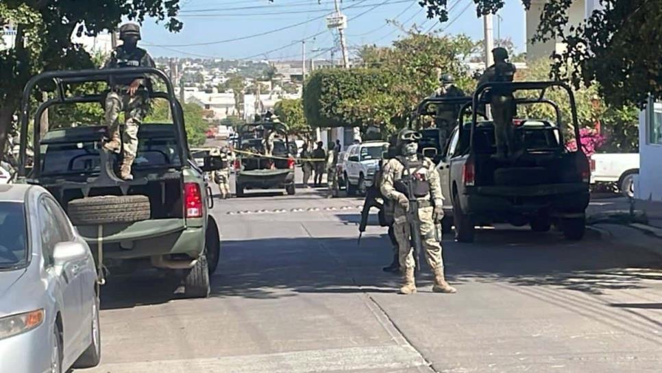 Militares implementan operativo en la colonia Aurora, en Culiacán, tras reporte de disparos