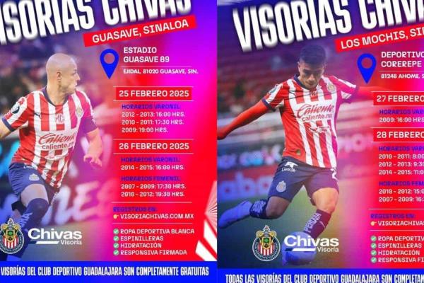 Chivas realizará visorías en Los Mochis y Guasave: entérate cuándo