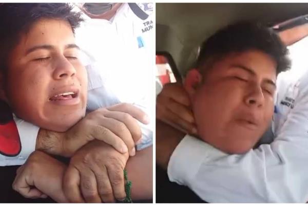 "Me estás asfixiando": automovilista denuncia abuso por parte de oficiales de tránsito en Escuinapa