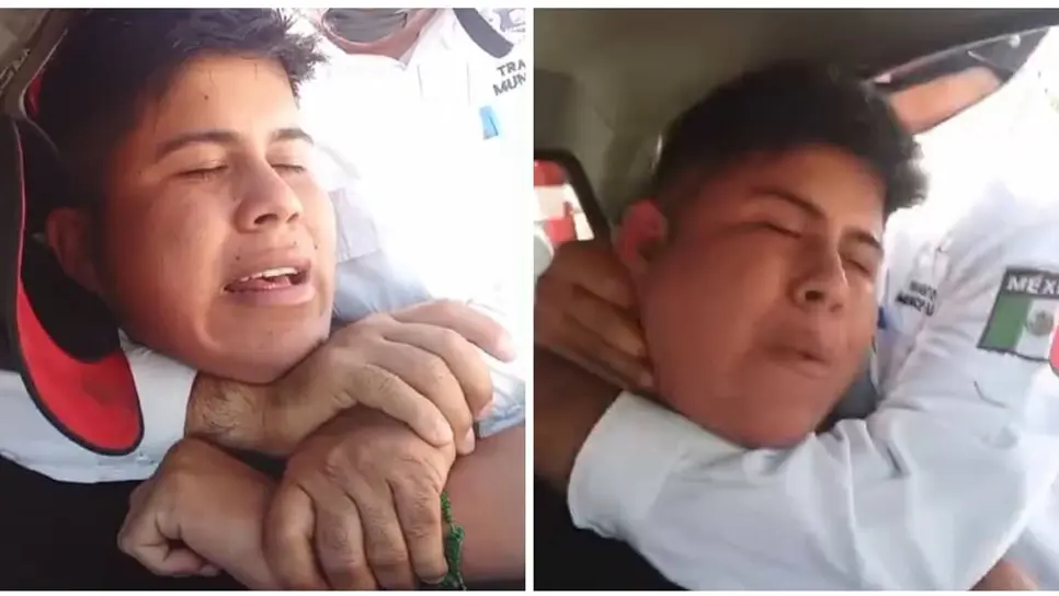 FOTO: Capturas del video donde se dio la agresión.