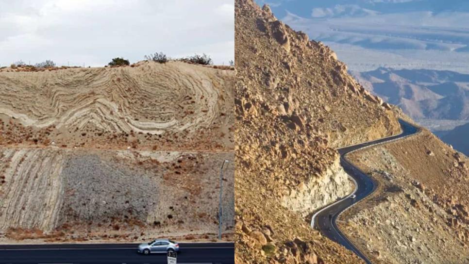 En esta carretera de BC puedes ver la Falla de San Andrés como parte del paisaje 