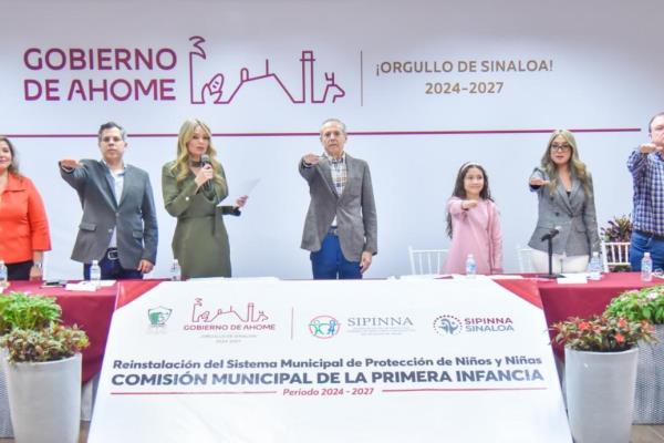 Alcalde de Ahome rinde protesta como presidente de SIPINNA