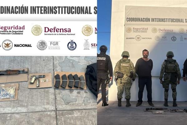 Cae un sujeto con un cuerno de chivo y una pistola en Culiacán