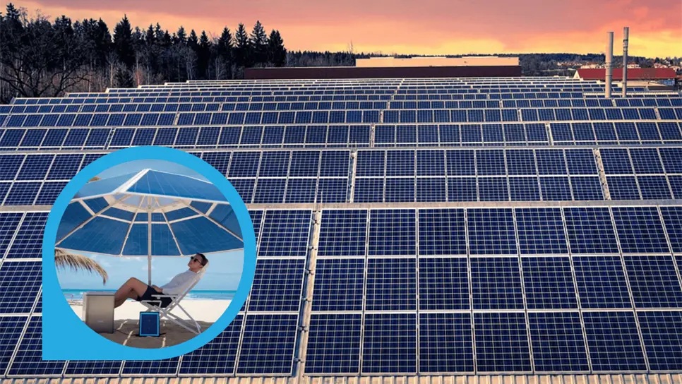 FOTO: Paraguas con paneles solares.