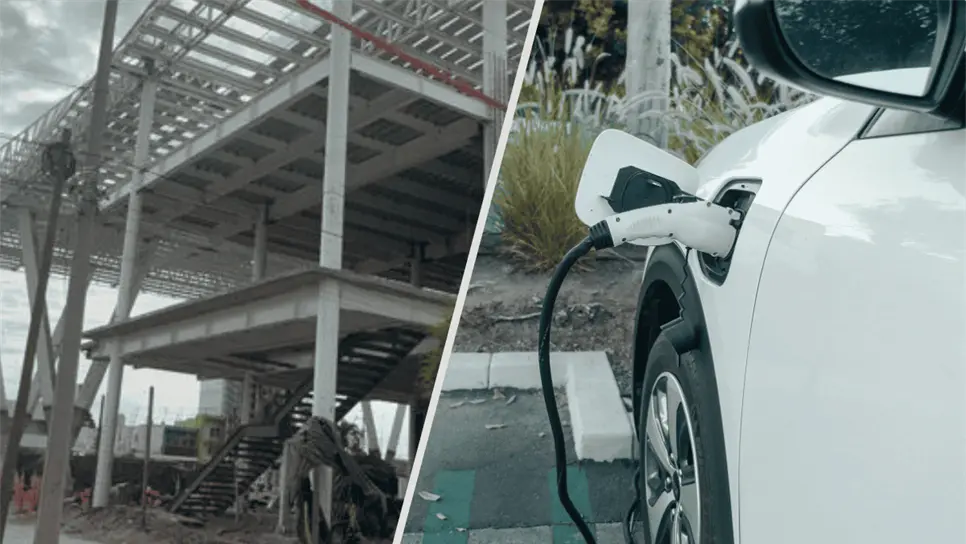 La plaza albergará la primera electrolinera en la ciudad. (FOTO: Kindel Media).