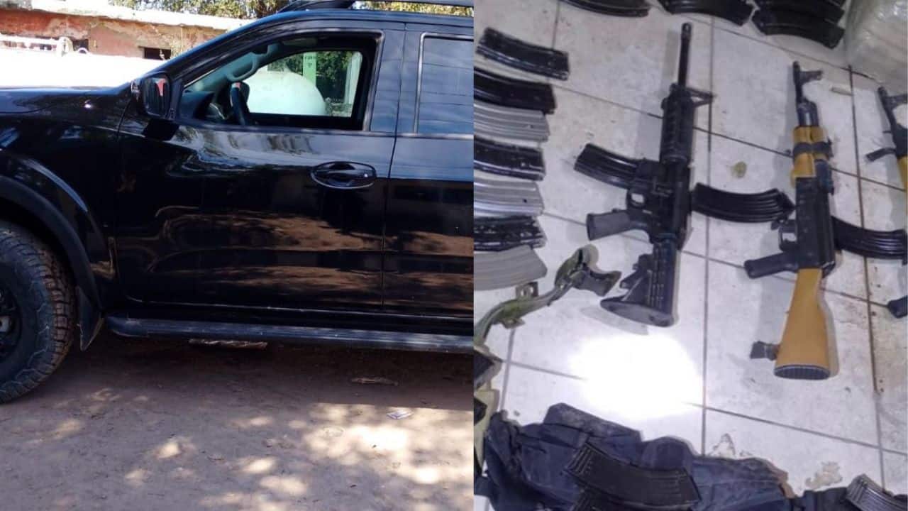 Las camionetas, el armamento y demás objetos ilícitos fueron puestos a disposición del Ministerio Público Federal para realizar las investigaciones correspondientes