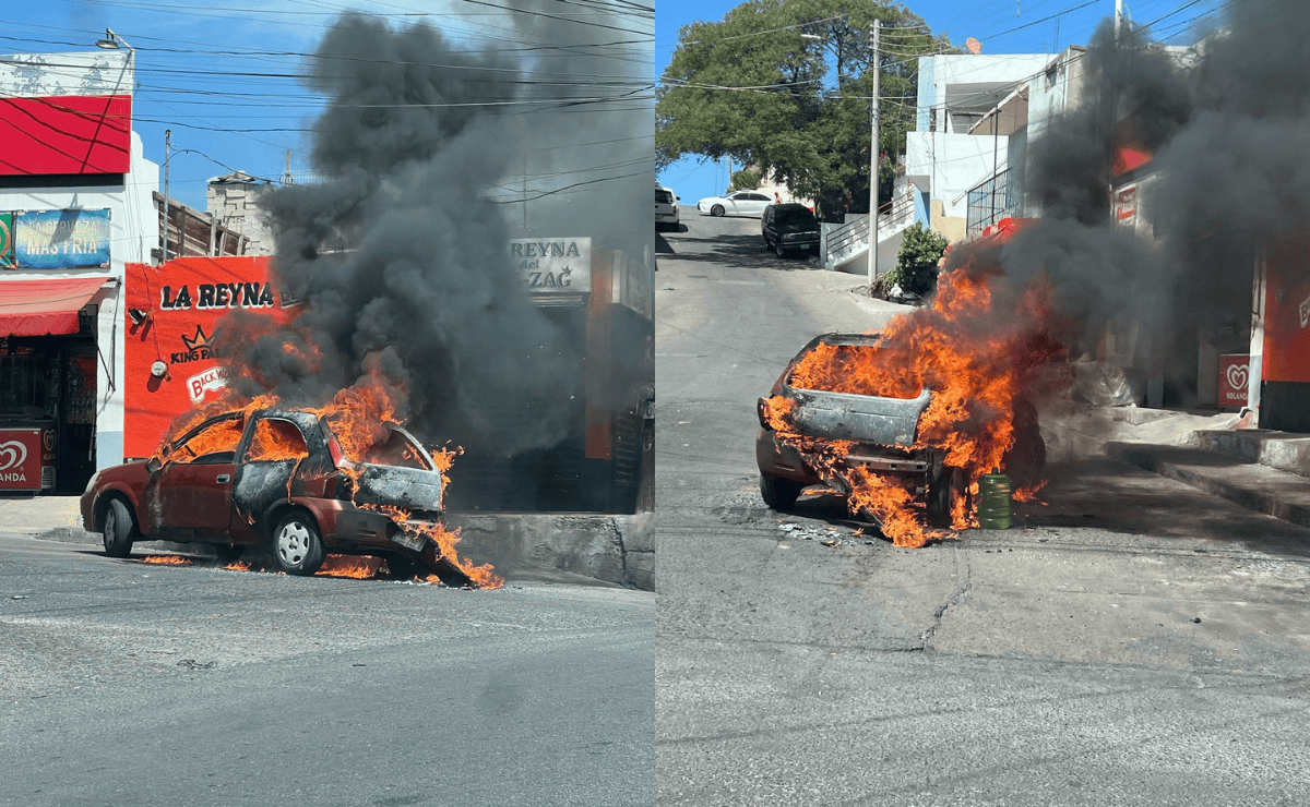 FOTO: Incendio de vehículo en Culiacán.