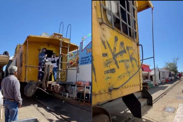 No es Tailandia: Así cruza el tren por el embarcadero de Mazatlán