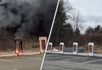 Incendian siete estaciones de carga Tesla en Massachusetts