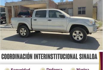 Autoridades recuperan un vehículo en Culiacán; había sido robado en Estados Unidos