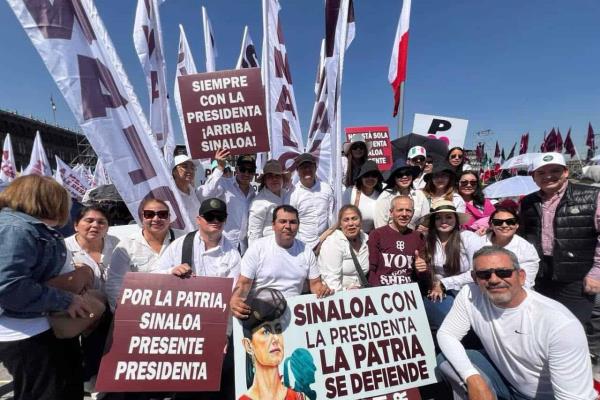 "Ahome, Sinaloa y México, está con Claudia Sheinbaum": Gerardo Vargas asiste al zócalo en CDMX