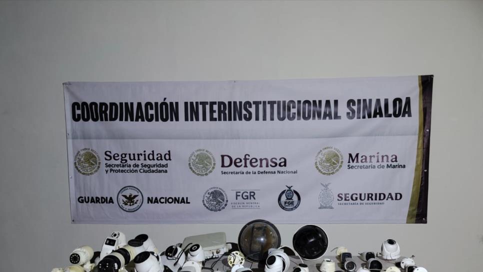 Aseguran 36 cámaras de videovigilancia ilegales en distintos sectores de Culiacán