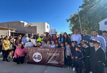 Alcalde de Culiacán entrega la pavimentación #48 del programa Mil calles, en Colonia Progreso