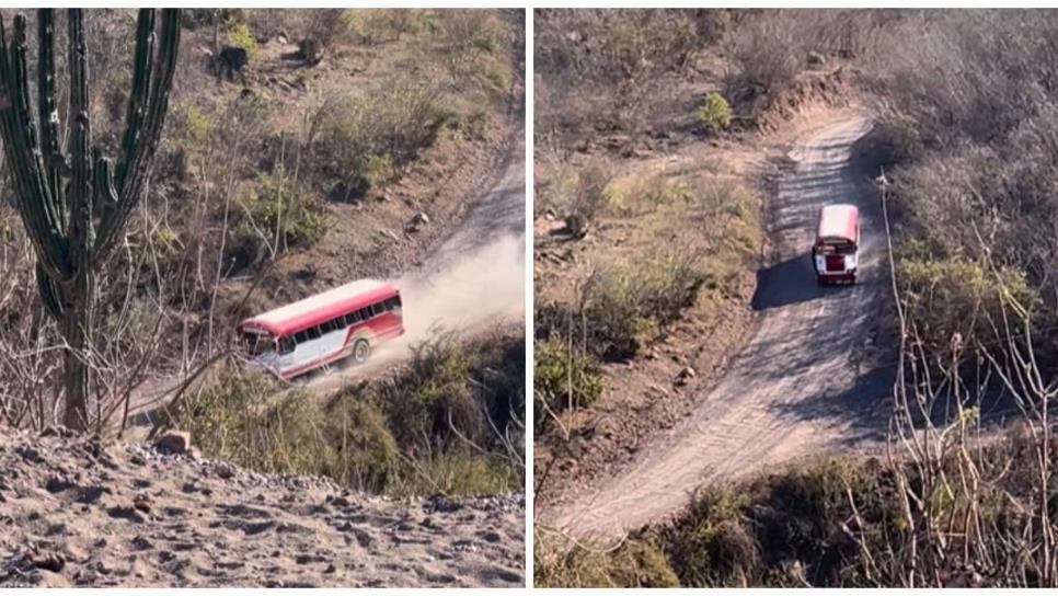 Así llegan los camiones a los ranchos en la sierra de Sinaloa; toda una tradición | VIDEO