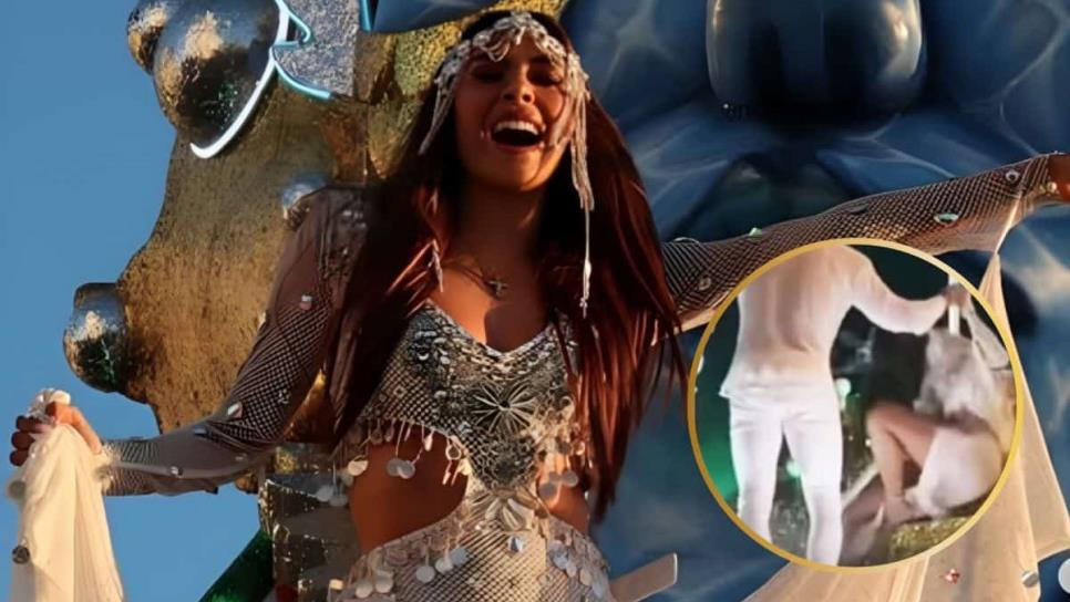 Galilea Montijo abolló el carro alegórico tras su caída en el Carnaval de Mazatlán; revelan VIDEO   