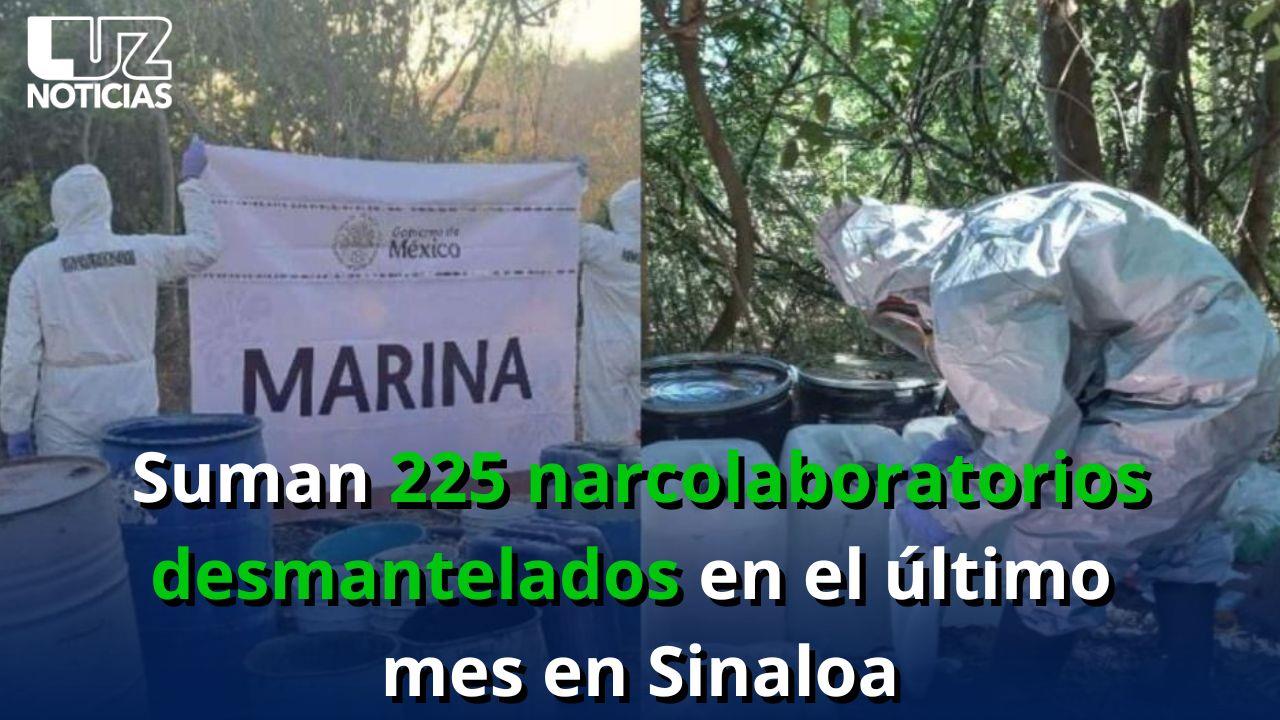 Suman 225 narcolaboratorios desmantelados en el último mes en Sinaloa