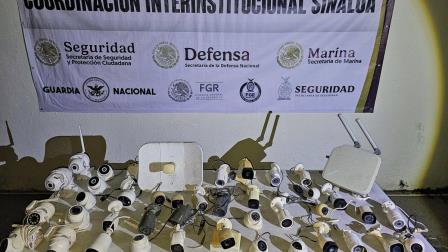 Aseguran 61 cámaras ilegales en distintos sectores de Culiacán y Mazatlán