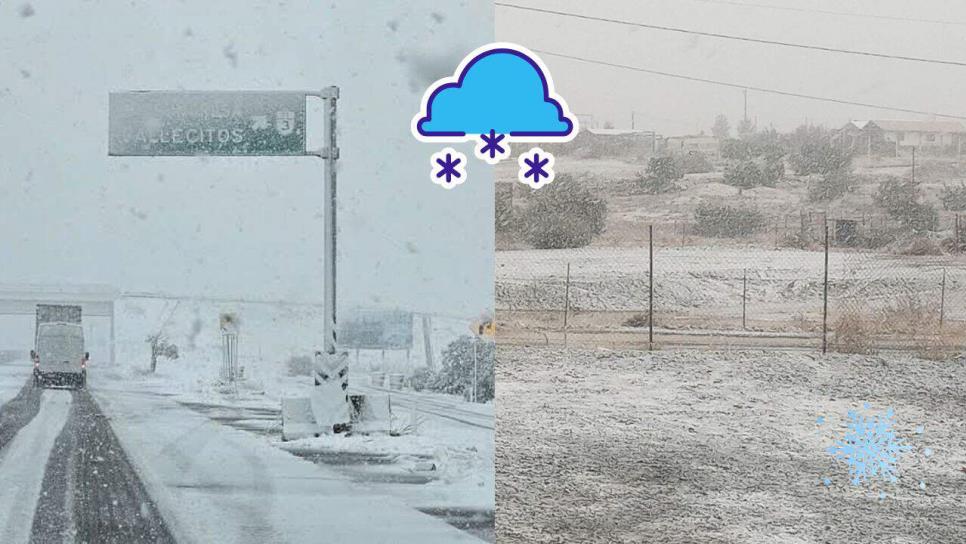 Cierran La Rumorosa tras intensa nevada en pleno marzo | VIDEOS