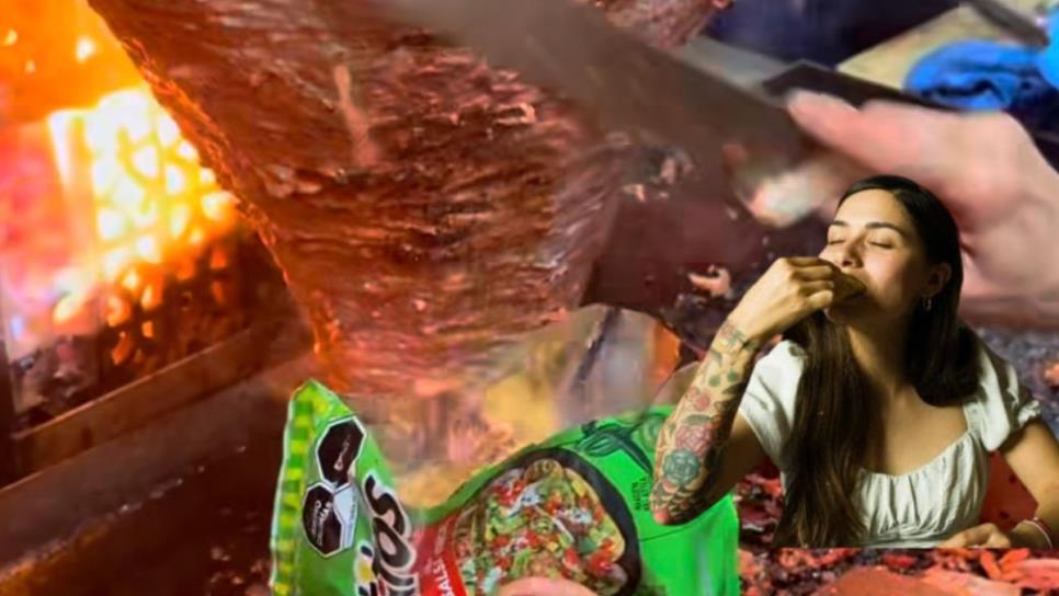 Tostitos y Doritos con carne al pastor, botana exótica que se vende en taquería de Nayarit