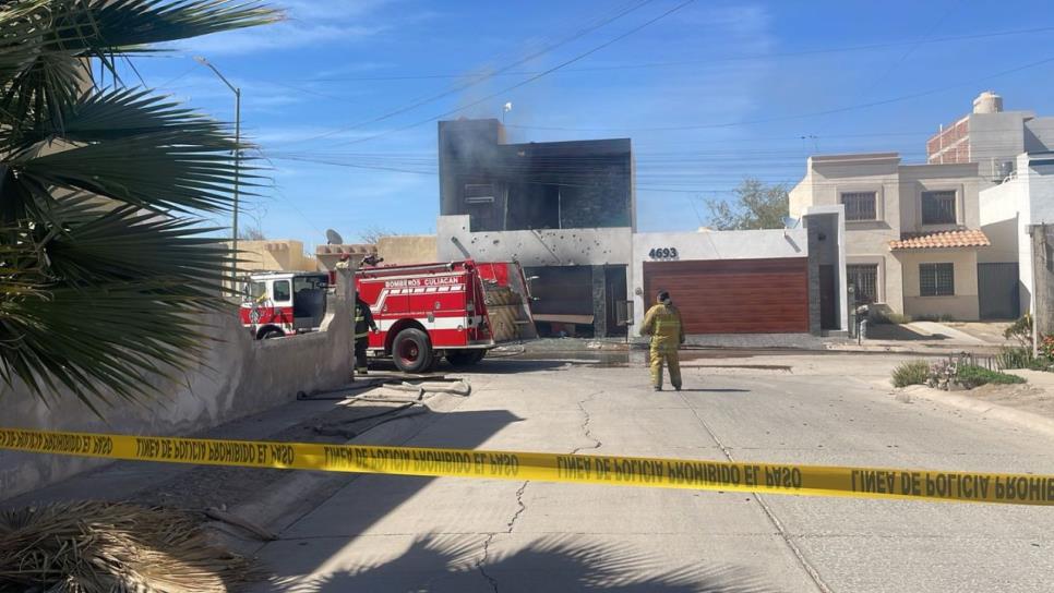 Sujetos armados atacan a balazos e incendian una residencia en Stanza Torralba en Culiacán