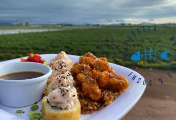 Mariscos y sushis a la orilla de una parcela; así existe este lugar en Los Mochis | VIDEO