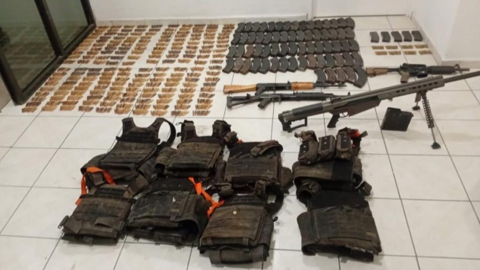 Grupo Interinstitucional asegura artefactos explosivos, armas y municiones en la zona rural de Mazatlán