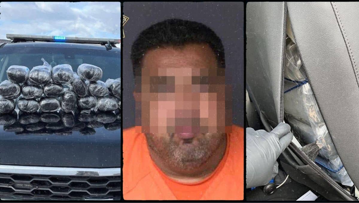 El detenido conducía a exceso de velocidad y al revisarlo, encontraron la droga. FOTOS: Cortesía.